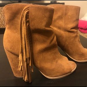 Target fringe booties size 8